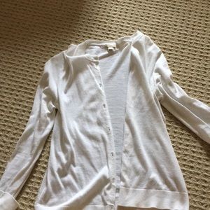 JCrew white cardigan